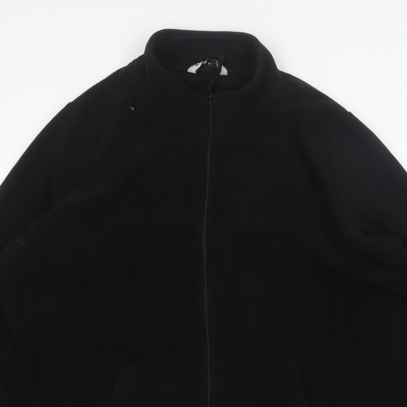 Yours Women Black UK 22 24 Plus Size Fleece Zip Jacket