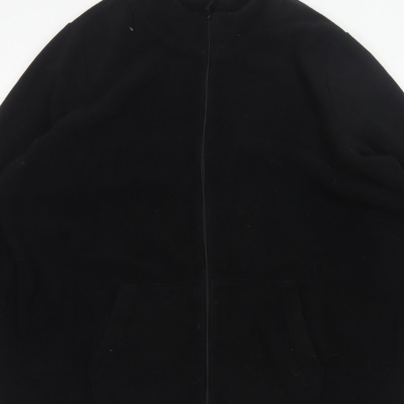 Yours Women Black UK 22 24 Plus Size Fleece Zip Jacket