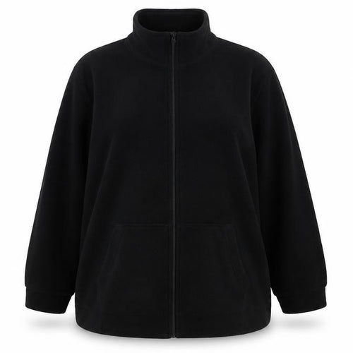 Yours Women Black UK 22 24 Plus Size Fleece Zip Jacket