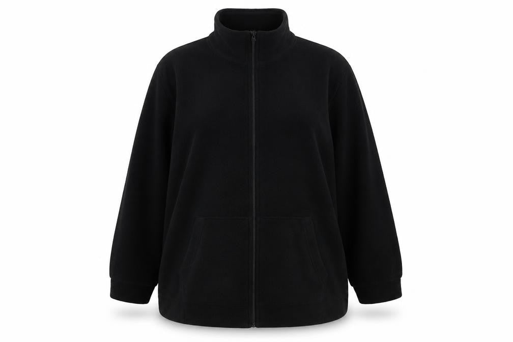 Yours Women Black UK 22 24 Plus Size Fleece Zip Jacket