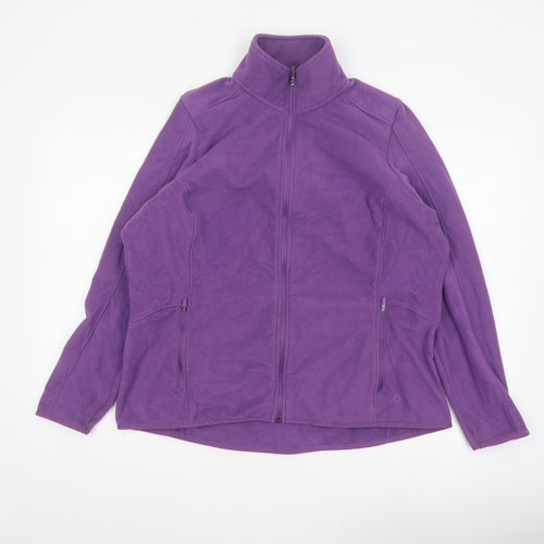 Marks and Spencer Goodmove Women Purple UK 18 Basic Fleece Jacket