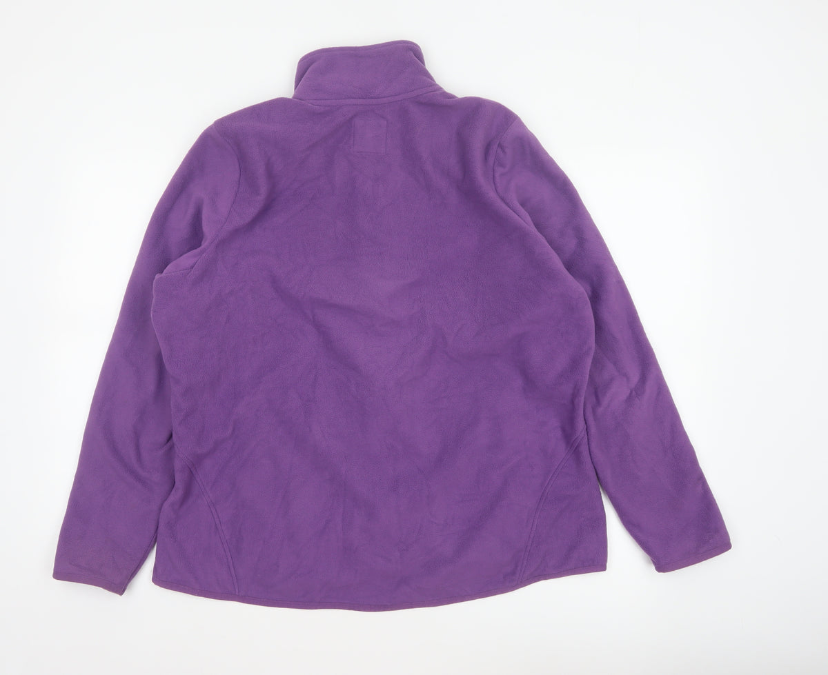 Marks and Spencer Goodmove Women Purple UK 18 Basic Fleece Jacket