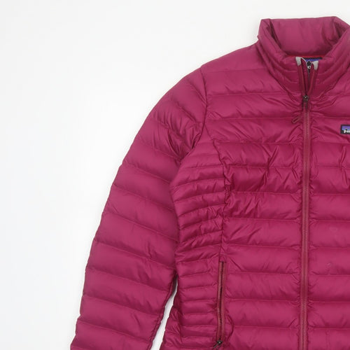 Patagonia Women’s Pink M Down Puffer Jacket Quilted Full Zip