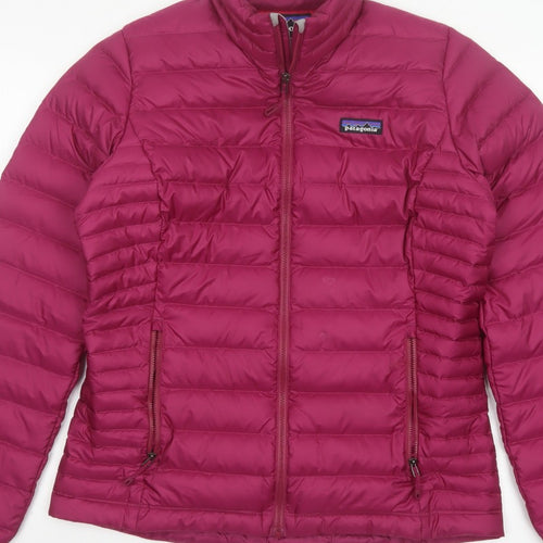 Patagonia Women’s Pink M Down Puffer Jacket Quilted Full Zip
