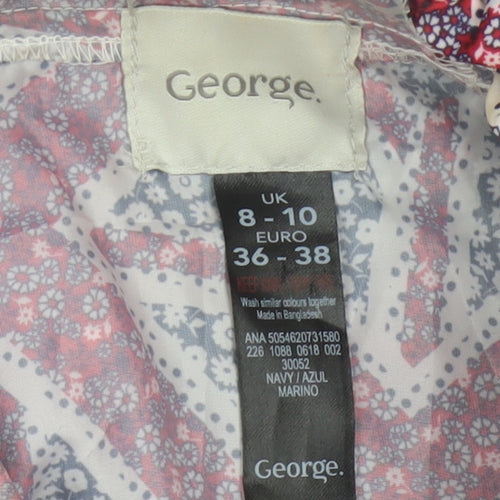 George Women's Multicoloured UK 8-10 Hooded Geometric Anorak Jacket