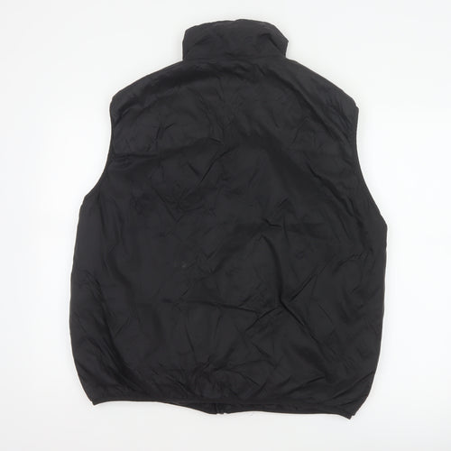 H&M Men’s Black L Puffer Bodywarmer Gilet Zip Pockets