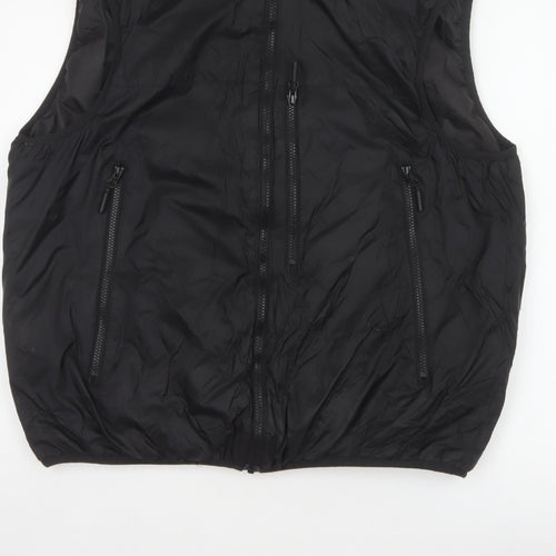 H&M Men’s Black L Puffer Bodywarmer Gilet Zip Pockets
