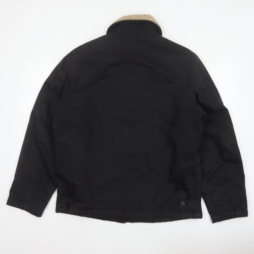 Universal Works Men’s Black L Sherpa Lined Cotton Workwear Jacket