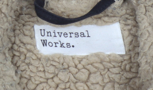 Universal Works Men’s Black L Sherpa Lined Cotton Workwear Jacket