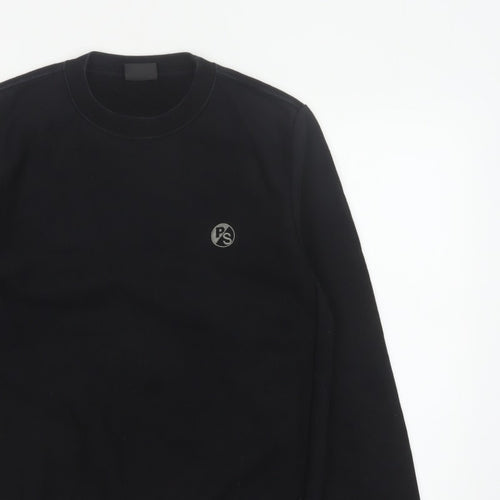 Paul Smith Men’s Black M Logo Crew Neck Pullover Cotton Sweatshirt