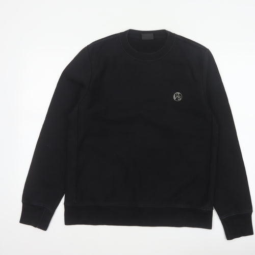 Paul Smith Men’s Black M Logo Crew Neck Pullover Cotton Sweatshirt