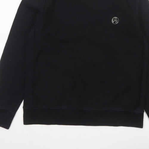 Paul Smith Men’s Black M Logo Crew Neck Pullover Cotton Sweatshirt