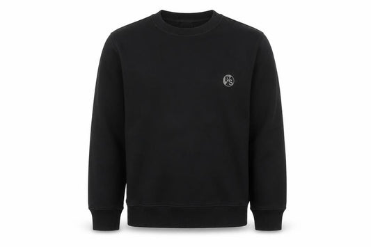 Front view of Paul Smith Men’s Black M Logo Crew Neck Pullover Cotton Sweatshirt