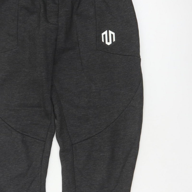 Additional view of Morotai unisex grey m performance jogger trousers ankle zip logo