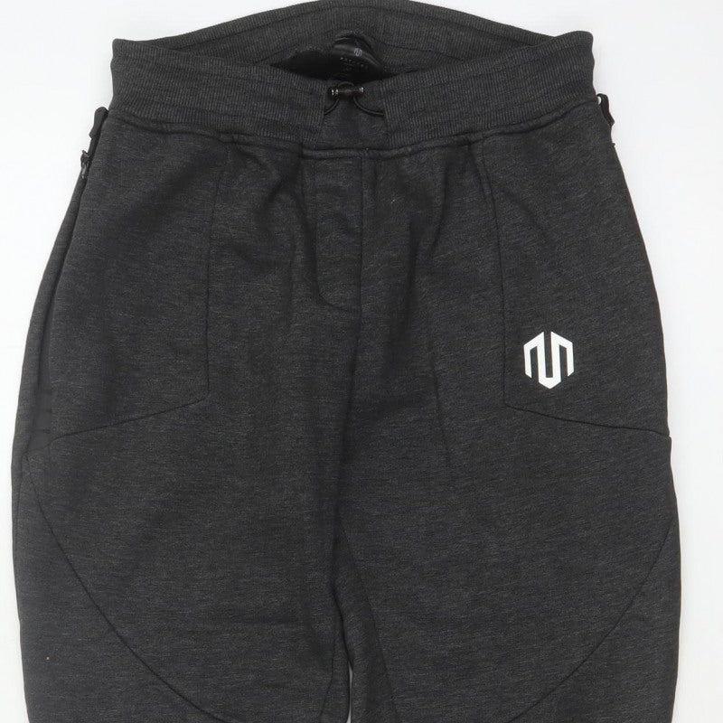 Additional view of Morotai unisex grey m performance jogger trousers ankle zip logo