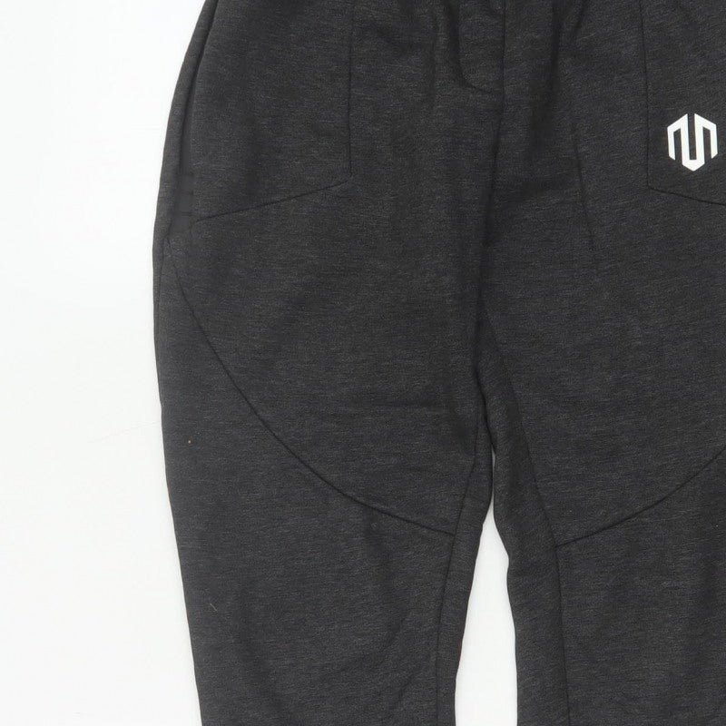 Additional view of Morotai unisex grey m performance jogger trousers ankle zip logo
