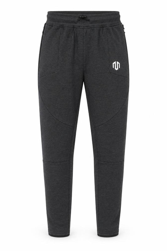 Morotai Unisex Grey M Performance Jogger Trousers Ankle Zip Logo