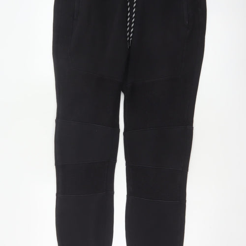 ISATH Mens Black M Slim Fit Cuffed Drawstring Jogger Trousers
