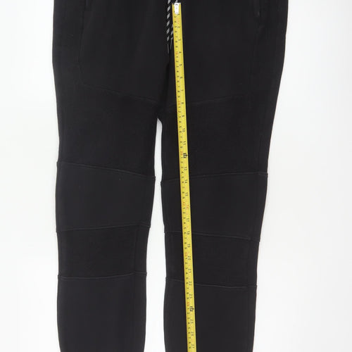 ISATH Mens Black M Slim Fit Cuffed Drawstring Jogger Trousers