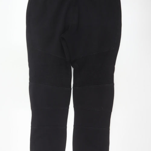 ISATH Mens Black M Slim Fit Cuffed Drawstring Jogger Trousers