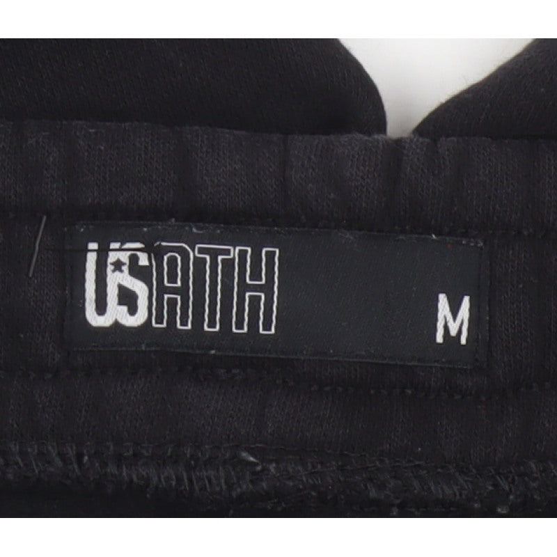 ISATH Mens Black M Slim Fit Cuffed Drawstring Jogger Trousers