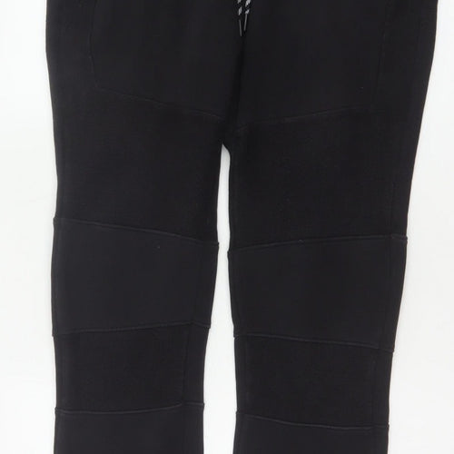 ISATH Mens Black M Slim Fit Cuffed Drawstring Jogger Trousers