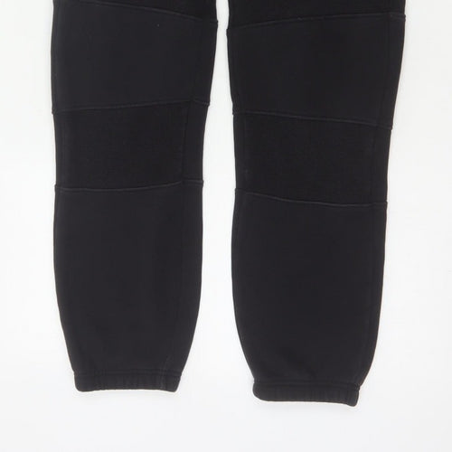 ISATH Mens Black M Slim Fit Cuffed Drawstring Jogger Trousers
