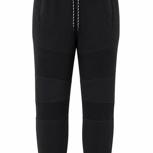ISATH Mens Black M Slim Fit Cuffed Drawstring Jogger Trousers