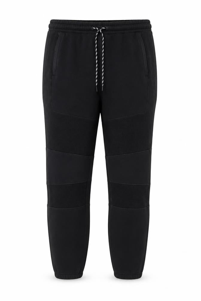 ISATH Mens Black M Slim Fit Cuffed Drawstring Jogger Trousers