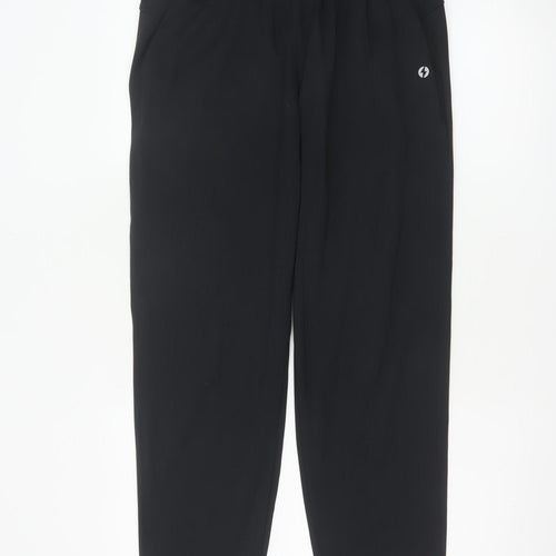 Powercut Women’s Black M Tapered Stretch Jogger Trousers Pockets