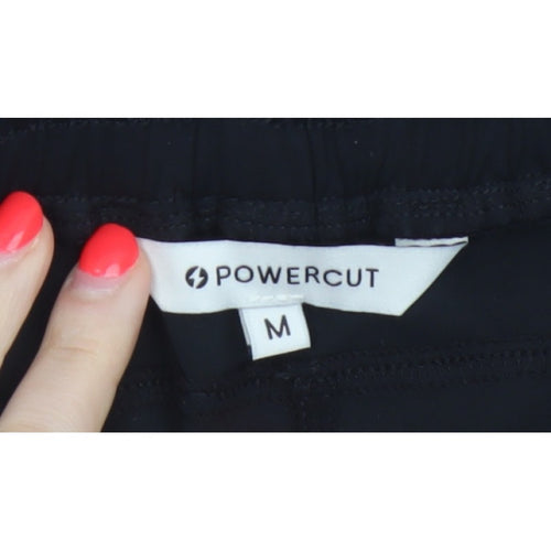 Powercut Women’s Black M Tapered Stretch Jogger Trousers Pockets