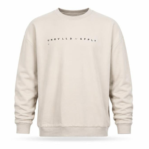 ASOS Design Men Beige M Graphic Print Crew Neck Pullover Sweatshirt