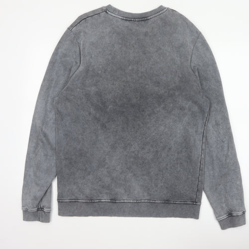 ASOS Design Men's Grey M Illinois USA Graphic Print Pullover Sweatshirt