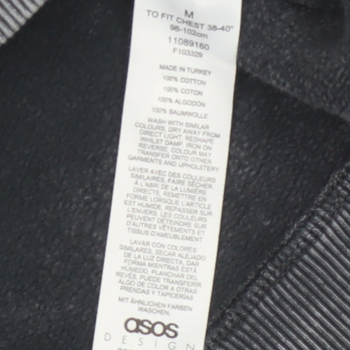ASOS Design Men's Grey M Illinois USA Graphic Print Pullover Sweatshirt