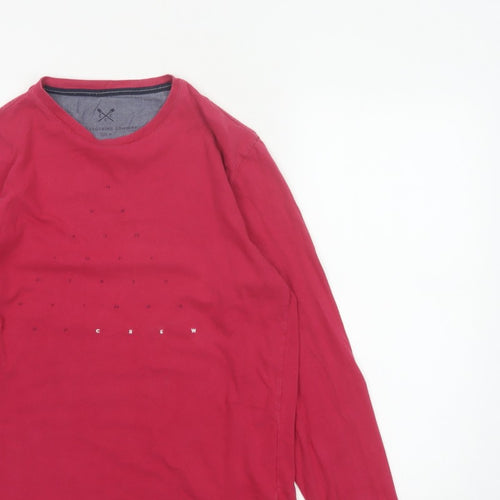 Crew Clothing Company Men’s Red M Long Sleeve Graphic Crew Neck Top