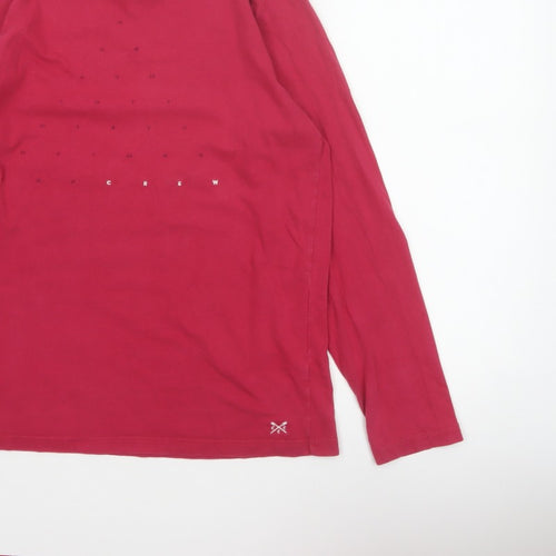 Crew Clothing Company Men’s Red M Long Sleeve Graphic Crew Neck Top