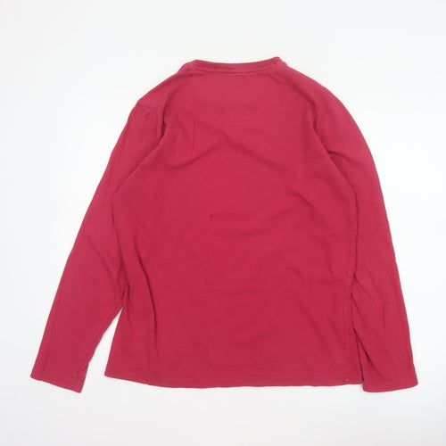 Crew Clothing Company Men’s Red M Long Sleeve Graphic Crew Neck Top