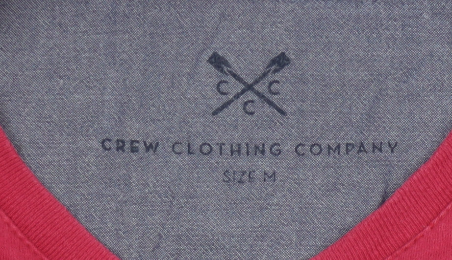 Crew Clothing Company Men’s Red M Long Sleeve Graphic Crew Neck Top
