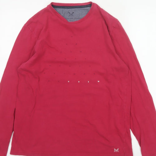 Crew Clothing Company Men’s Red M Long Sleeve Graphic Crew Neck Top