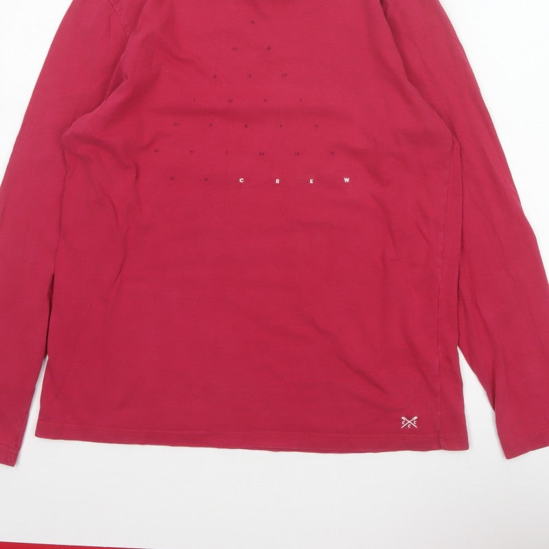 Crew Clothing Company Men’s Red M Long Sleeve Graphic Crew Neck Top