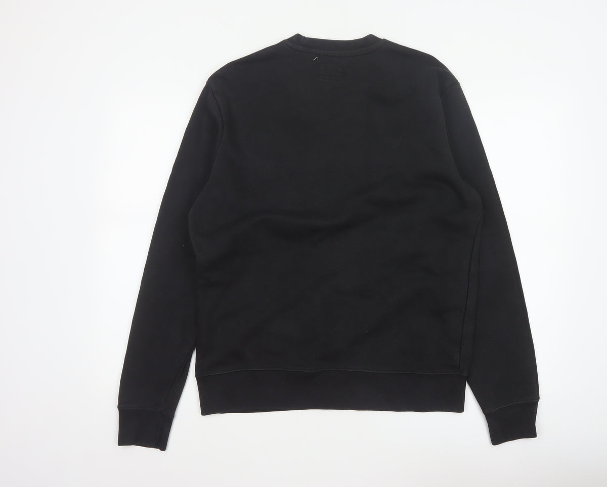 Brand and care label for Champion Elite Men’s Black M Embroidered Logo Crew Neck Sweatshirt