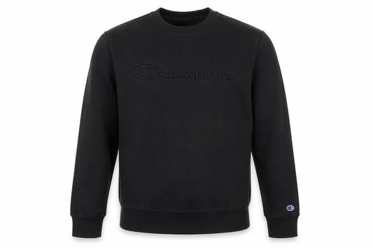 Champion Elite Men’s Black M Embroidered Logo Crew Neck Sweatshirt
