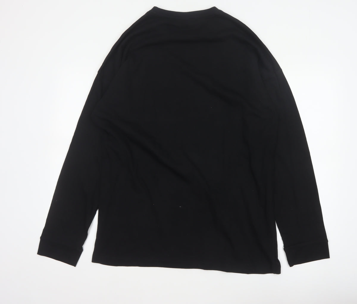 ASOS Men’s Black M Dark Future Graphic Print Long Sleeve Crew Neck Top