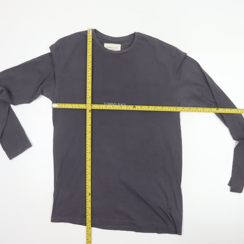 Florence Black Men’s Grey M Long Sleeve Logo Stretch T-Shirt