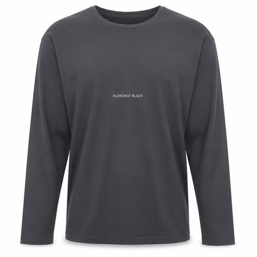 Florence Black Men’s Grey M Long Sleeve Logo Stretch T-Shirt