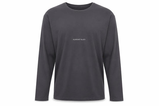 Florence Black Men’s Grey M Long Sleeve Logo Stretch T-Shirt