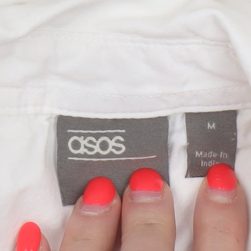 ASOS Men’s White M Cotton Long Sleeve Utility Button-Up Shirt 38-40