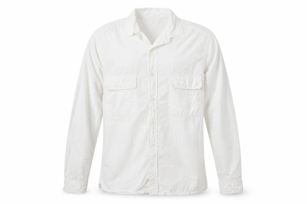 ASOS Men’s White M Cotton Long Sleeve Utility Button-Up Shirt 38-40