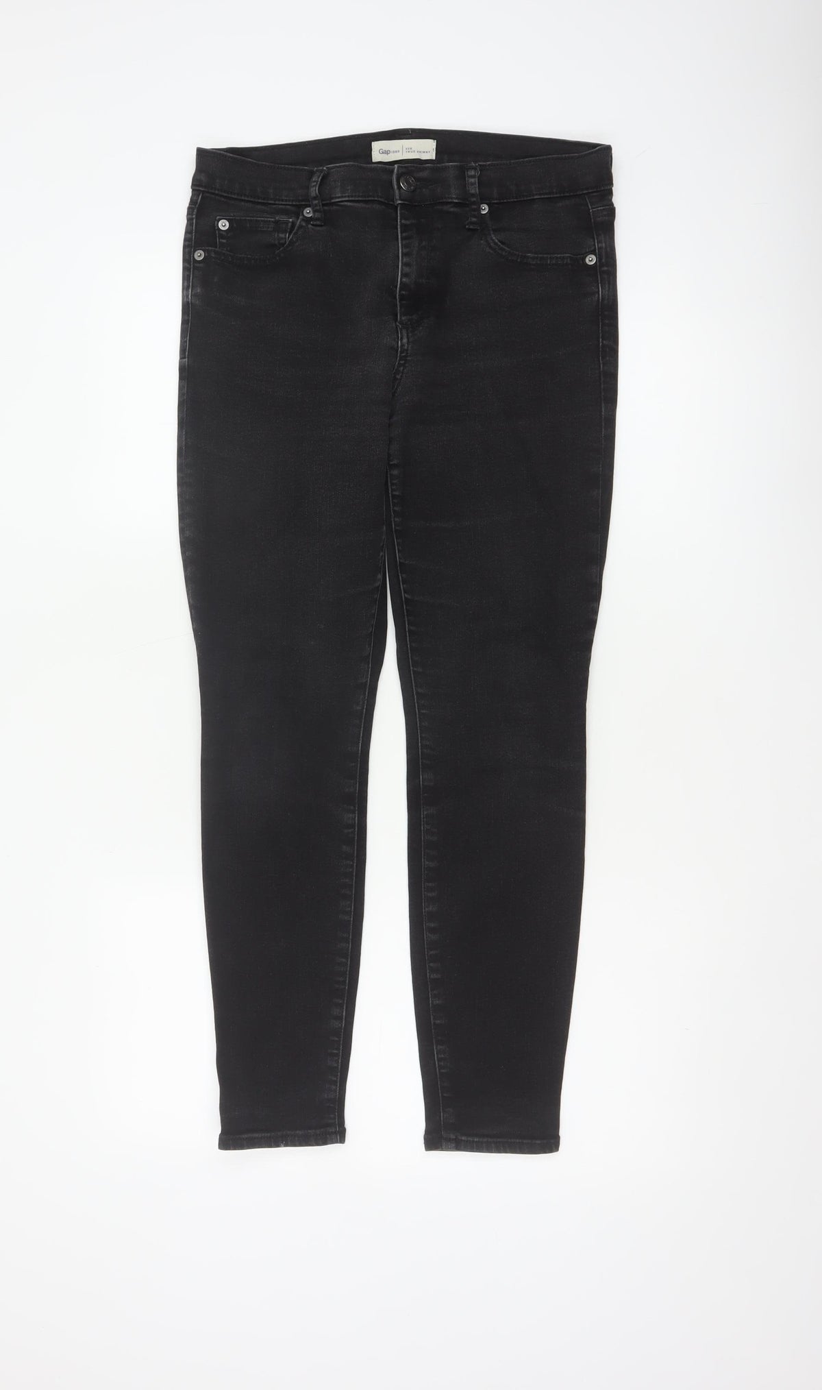 Gap 1969 Women’s Black 30 Short True Skinny Stretch Jeans