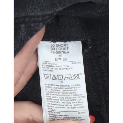 Gap 1969 Women’s Black 30 Short True Skinny Stretch Jeans
